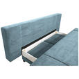 SCHLAFSOFA Webstoff Hellblau  - Schwarz/Hellblau, KONVENTIONELL, Holz/Kunststoff (199/88/88cm) - Carryhome