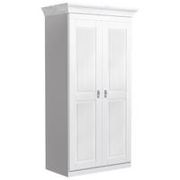 DREHTÜRENSCHRANK 108/210/64 cm,  in Weiß, 2-türig  - Weiß/Kupferfarben, ROMANTIK / LANDHAUS, Holz/Holzwerkstoff (108/210/64cm) - Boxxx