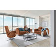 3-SITZER-SOFA in Leder Cognac  - Cognac/Schwarz, Design, Leder/Metall (190/84/99cm) - Dieter Knoll