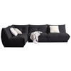 ECKSOFA in Lederlook Schwarz  - Schwarz, Trend, Textil (210/315cm) - Livetastic