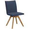 STUHL  in Samt  - Eichefarben/Dunkelblau, Konventionell, Holz/Textil (60/91/61cm) - Moderano