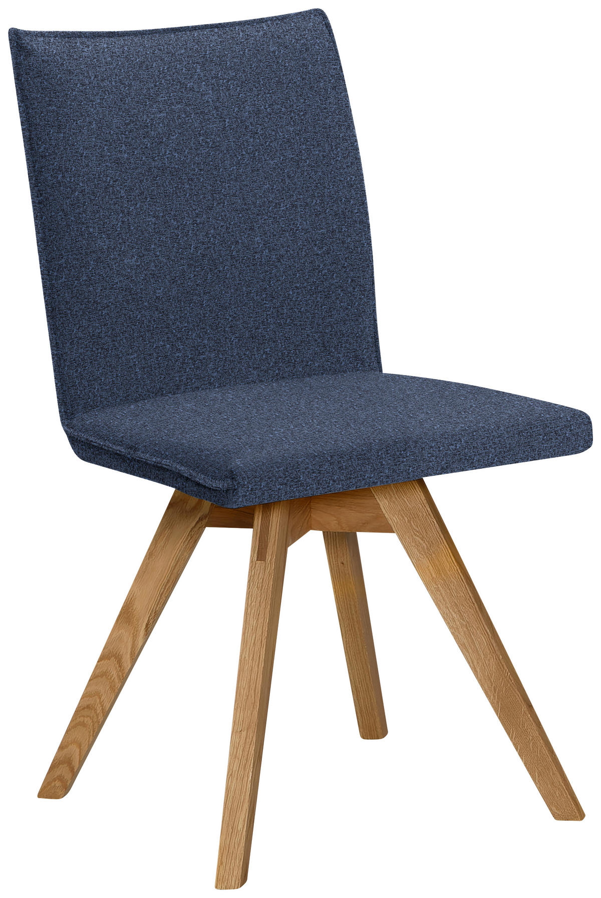 STUHL  in Samt  - Eichefarben/Dunkelblau, Konventionell, Holz/Textil (60/91/61cm) - Moderano