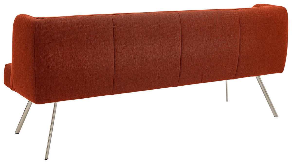 SITZBANK 180/87/64 cm  in Edelstahlfarben, Rostfarben  - Edelstahlfarben/Rostfarben, Design, Textil/Metall (180/87/64cm) - Venjakob