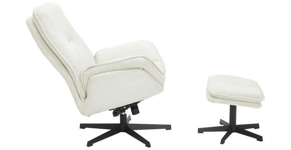 RELAXSESSELSET in Metall, Textil Creme  - Creme/Schwarz, Design, Textil/Metall (75/103/85cm) - Carryhome