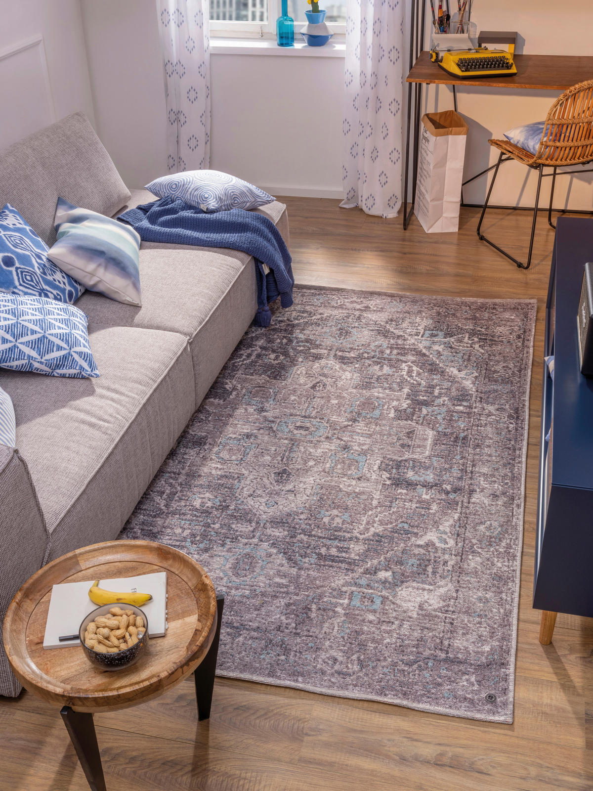 FLACHWEBETEPPICH 115/180 cm Grau  - Grau, Design, Textil (115/180cm) - Tom Tailor