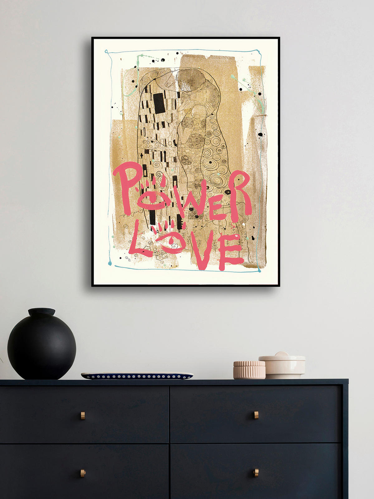 KUNSTDRUCK 60/80 cm  - Multicolor/Schwarz, Design, Holzwerkstoff (60/80cm) - Monee