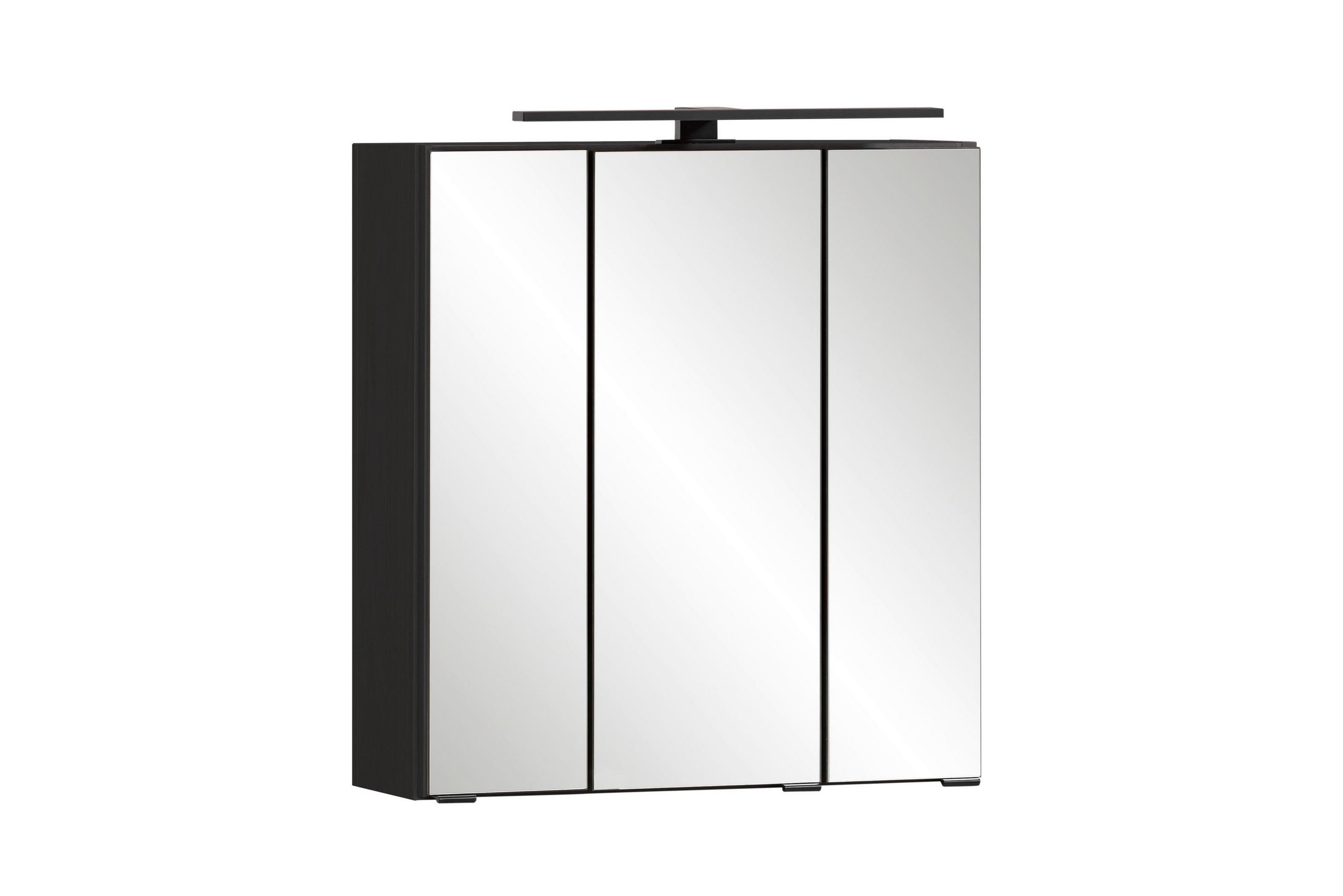SPIEGELSCHRANK 60/64/20 cm  - Schwarz/Graphitfarben, KONVENTIONELL, Glas/Holzwerkstoff (60/64/20cm) - Xora