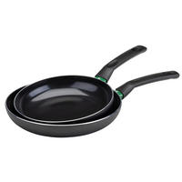 PFANNENSET BIELEFELD Aluminium 2-teilig  - Schwarz/Grün, Basics, Metall (24+28cm) - Chefkoch+Fackelmann