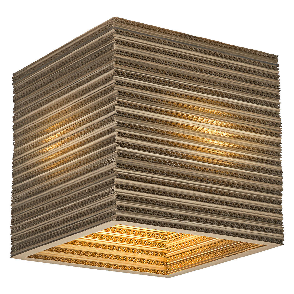 DECKENLEUCHTE    25/25/26 cm  - Natur, Karton/Metall (25/25/26cm) - Osram