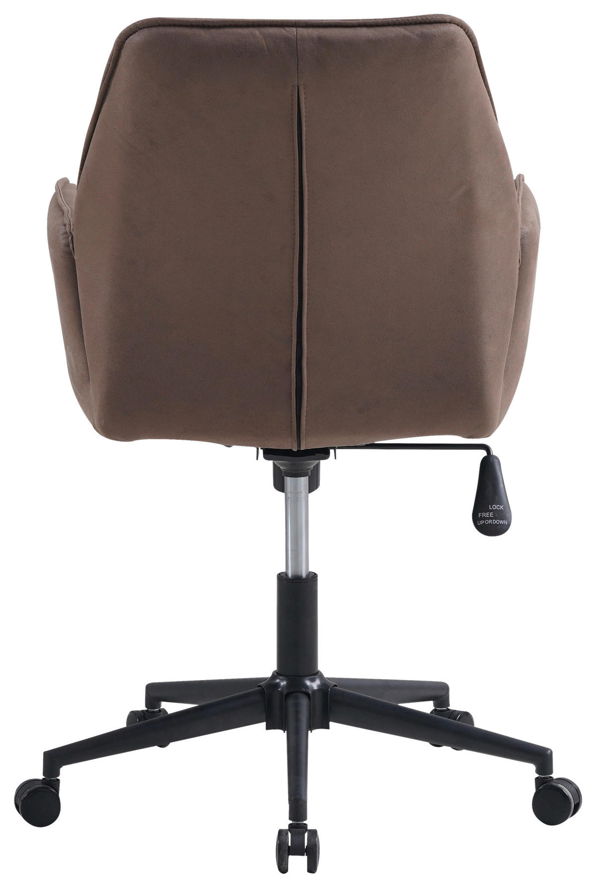 OTOČNÁ STOLIČKA, mikrovlákno, sivohnedá - sivohnedá/čierna, Konventionell, kov/textil (57/87/52cm) - MID.YOU