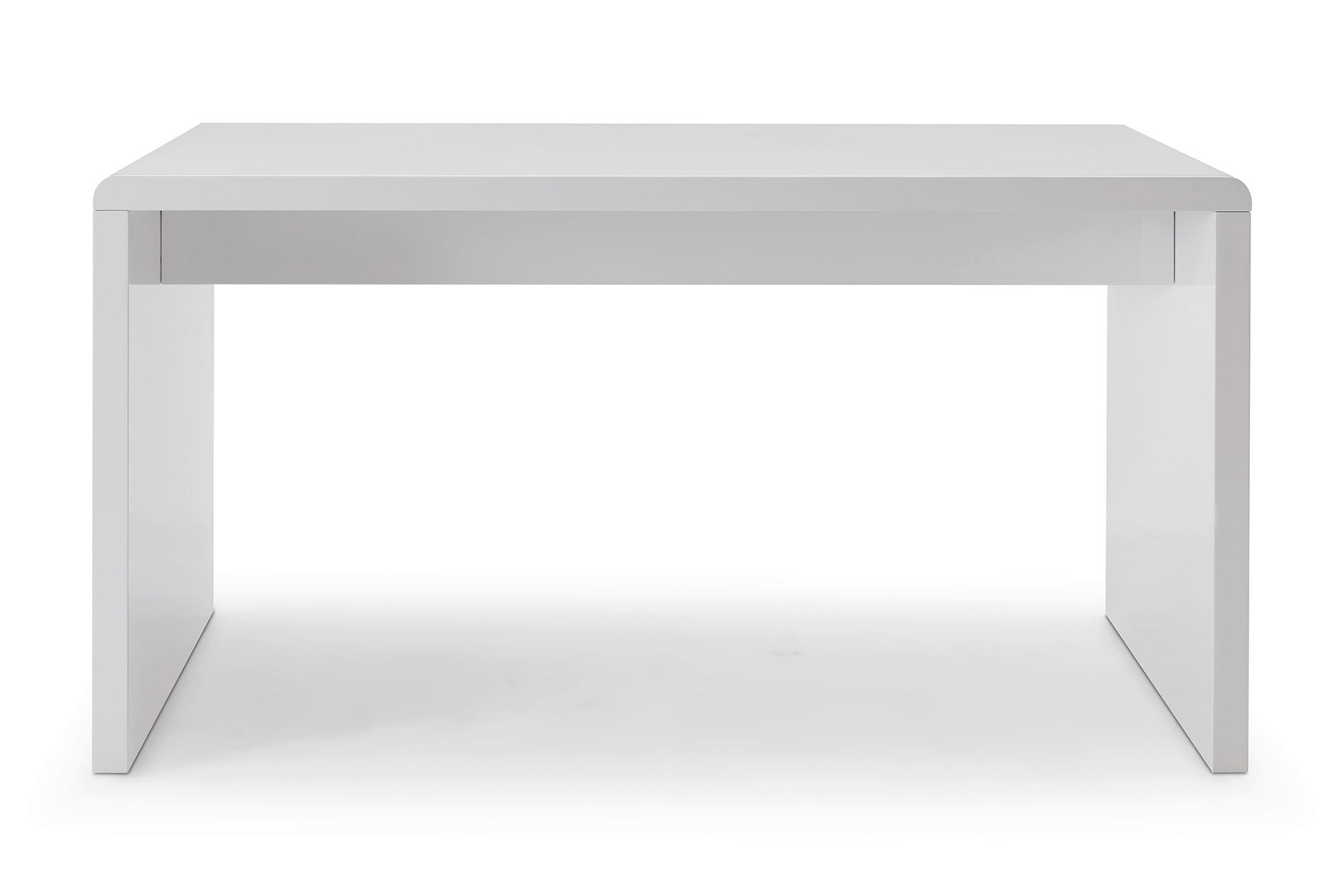 SCHREIBTISCH 140/70/75 cm  in Weiß Hochglanz  - Weiß Hochglanz, MODERN, Holzwerkstoff (140/70/75cm) - Livetastic
