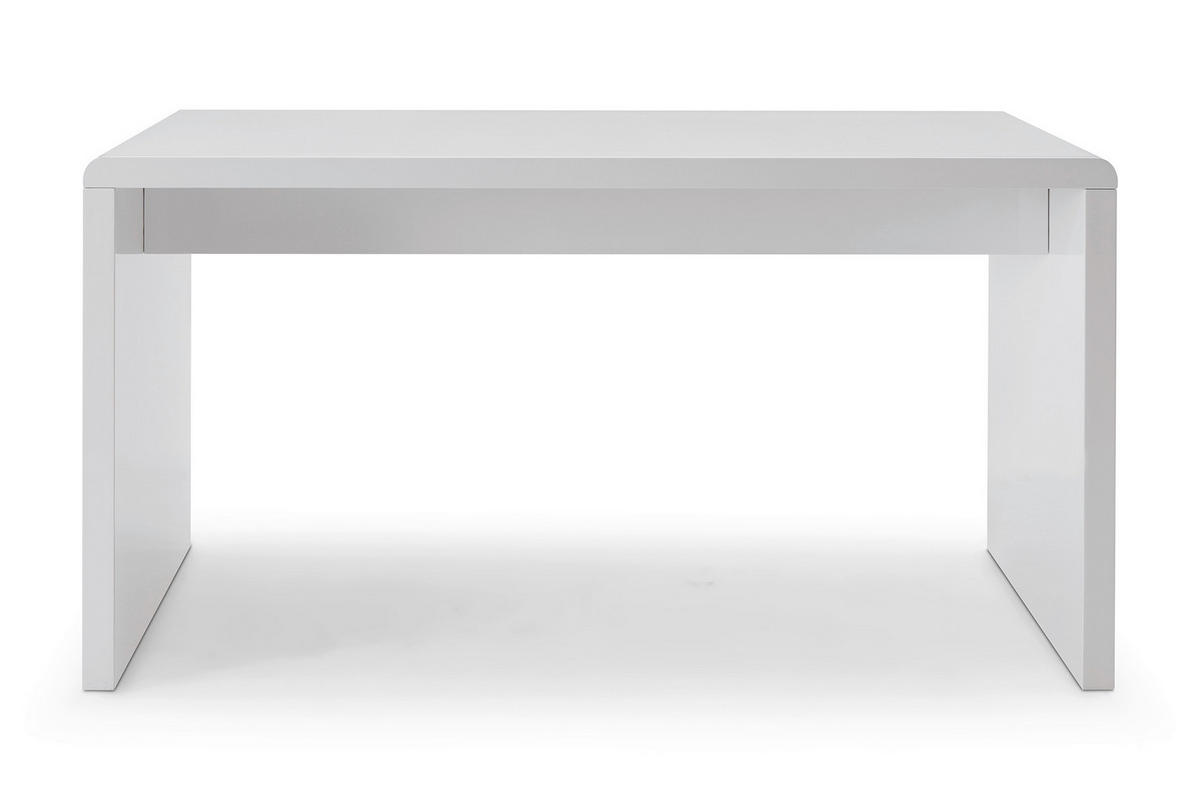SCHREIBTISCH 140/70/75 cm  in Weiß Hochglanz  - Weiß Hochglanz, MODERN, Holzwerkstoff (140/70/75cm) - Livetastic