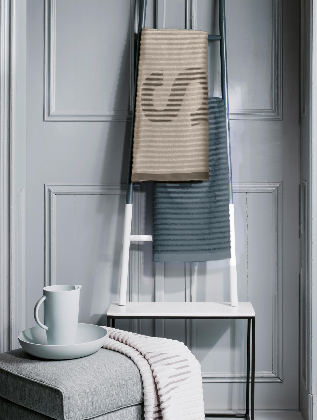 SAUNOVÁ OSUŠKA, 80/200 cm, sivá - sivá, Basics, textil (80/200cm) - Vossen