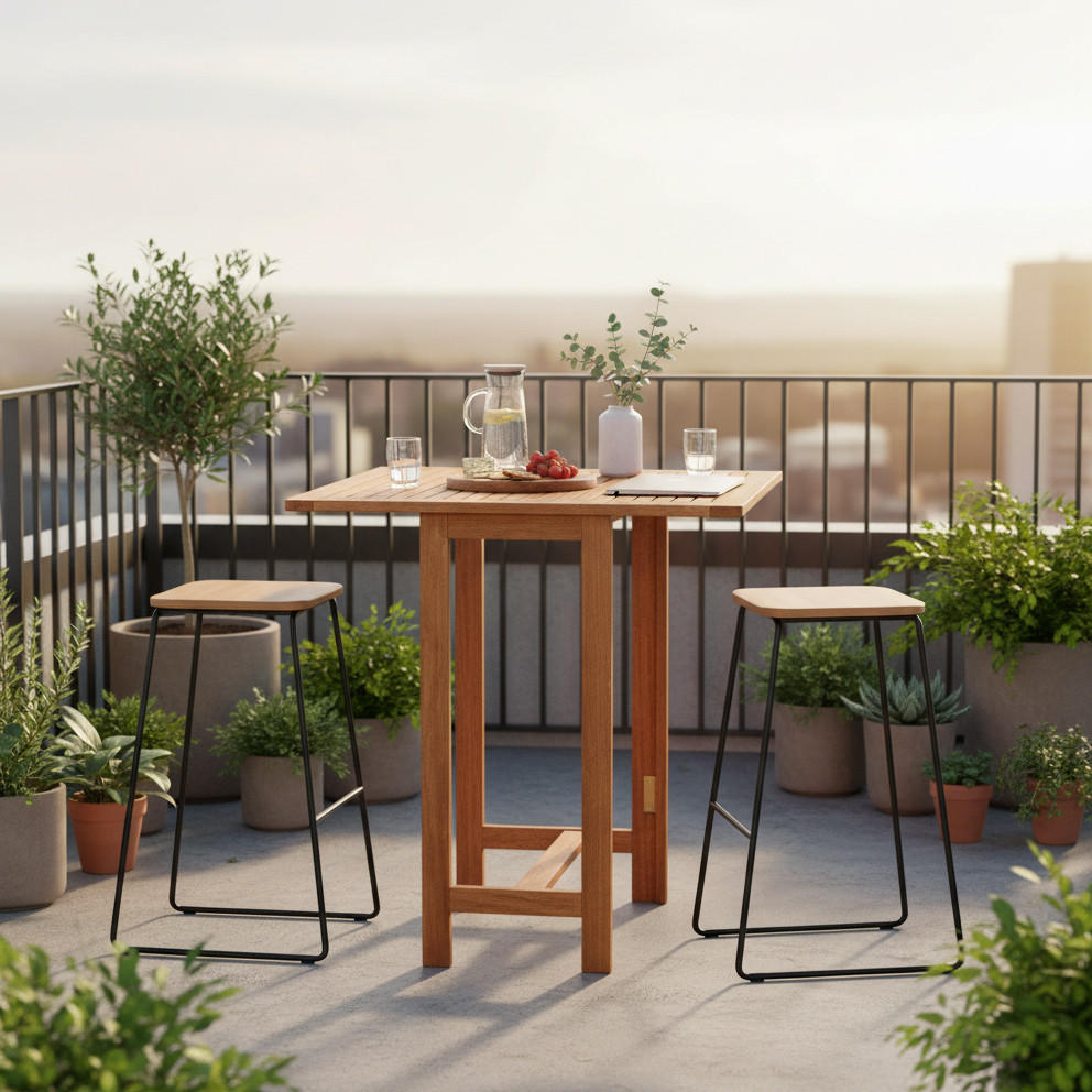 GARTENKLAPPTISCH 190,5/65/74 cm Holz rechteckig  - Naturfarben, KONVENTIONELL, Holz (190,5/65/74cm) - Gardenson