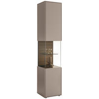 VITRINE Buchefarben, Sandfarben  43/206/43 cm  - Sandfarben/Buchefarben, Design, Glas/Holz (43/206/43cm) - Johann Jakob