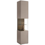 VITRINE  in massiv Altholz, Buche Buchefarben, Sandfarben - Sandfarben/Buchefarben, Design, Glas/Holz (43/206/43cm) - Johann Jakob