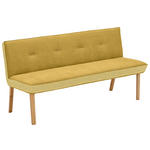 SITZBANK 157/88/63 cm  in Gelb  - Eichefarben/Gelb, Design, Holz/Textil (157/88/63cm) - Linea Natura