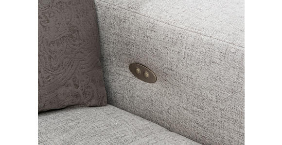 ECKSOFA  in Chenille Hellgrau  301/207 cm  - Chromfarben/Hellgrau, Design, Textil (301/207cm) - Xora