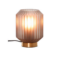 TISCHLEUCHTE Clancy 12,5/17/12,5 cm   - Braun/Grau, Design, Glas/Metall (12,5/17/12,5cm)