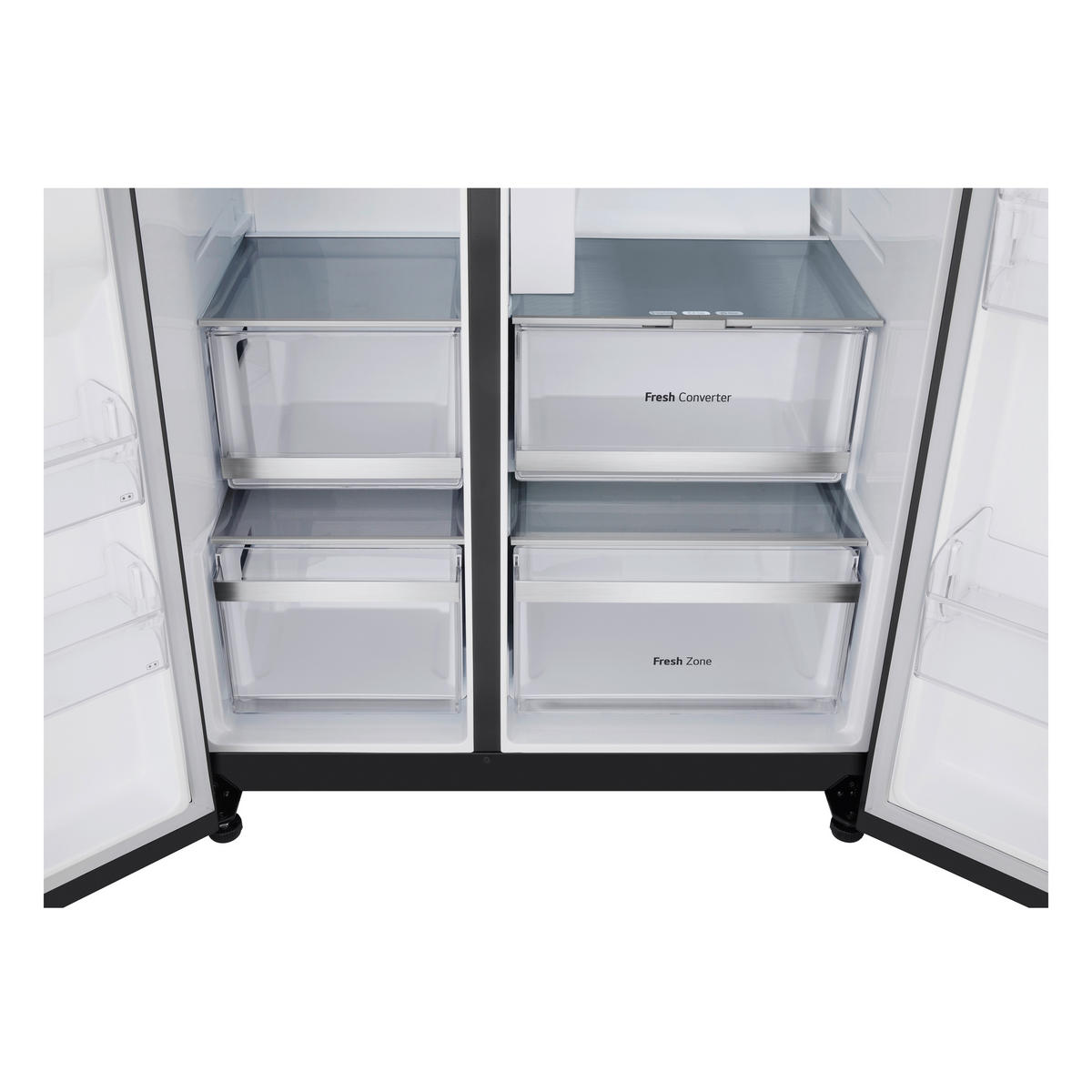 SIDE-BY-SIDE 91.3/179/73.5 cm GSXE90EVDD  - Schwarz, Basics, Glas/Kunststoff (91.3/179/73.5cm) - LG