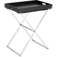 BEISTELLTISCH 66/47/68 cm Schwarz, Chromfarben rechteckig  - Chromfarben/Schwarz, Design, Kunststoff/Metall (66/47/68cm) - Joop!