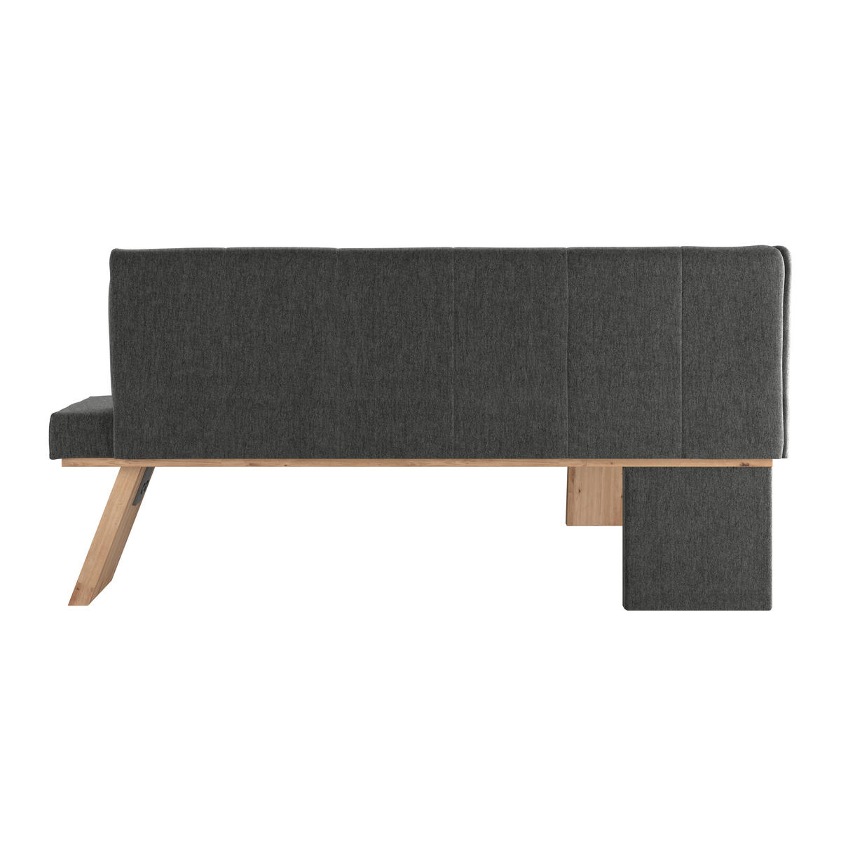 ECKBANK 150/185 cm Webstoff Schwarz   - Eichefarben/Schwarz, KONVENTIONELL, Textil (150/185cm)