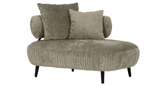 RÉCAMIERE Belisa in Chenille Taupe  - Taupe/Schwarz, Design, Holz/Textil (110/85/170cm) - Landscape