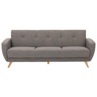 SCHLAFSOFA Flachgewebe Grau  - Naturfarben/Grau, Design, Holz/Textil (230/85/82cm) - Max Winzer
