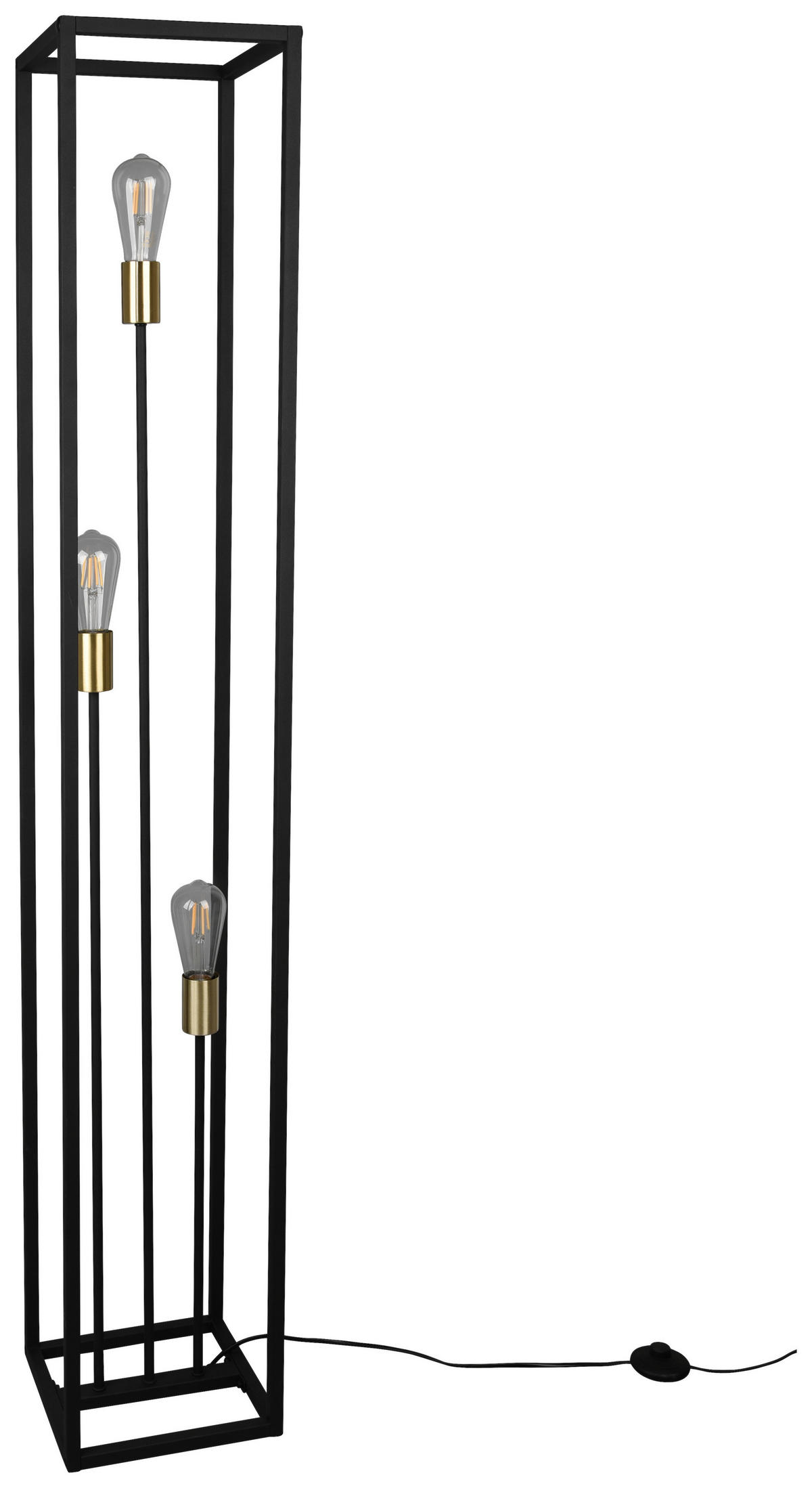 STEHLEUCHTE - Schwarz, Design, Metall (25/153cm) - P & B