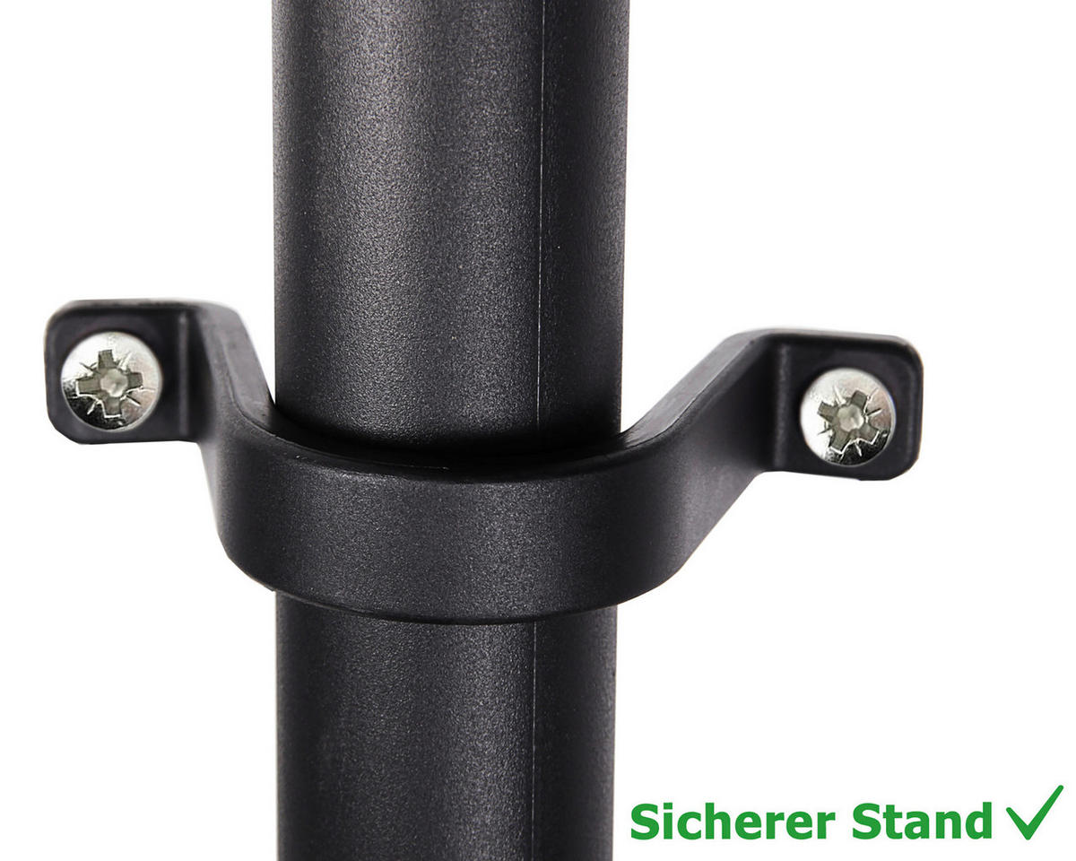 STECKREGAL Schwarz  - Schwarz, Basics, Kunststoff (71/180/35cm) - Ambia Garden