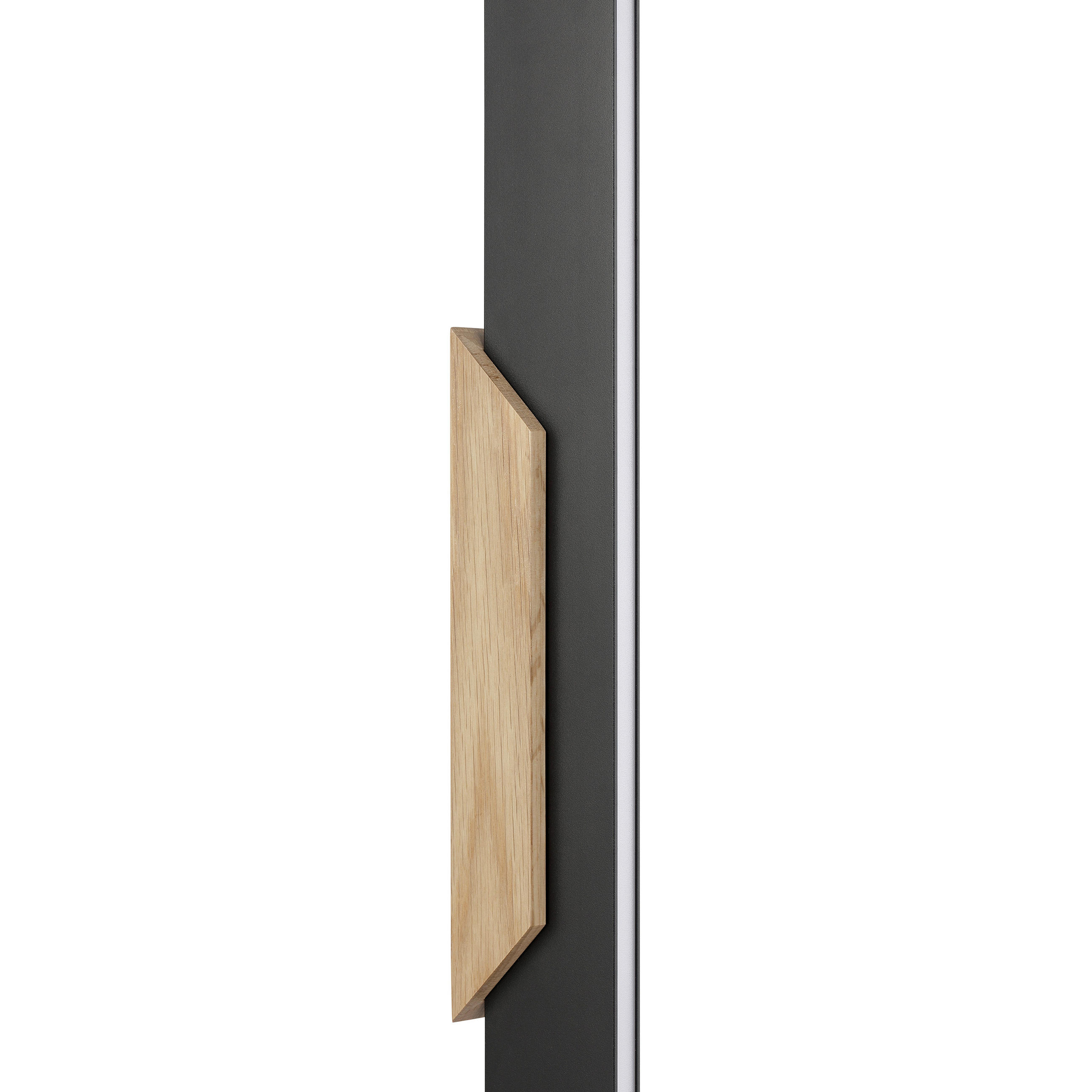 LED-TISCHLEUCHTE   - Eiche Bianco/Schwarz, Natur, Holz/Kunststoff (56/12/12cm)