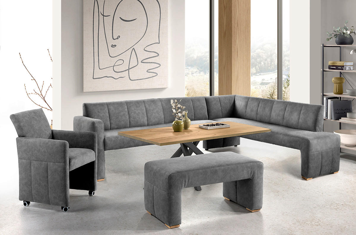 ŽIDLE S PODRUČKAMI, vzhled kůže,  - Moderní, dřevo/kompozitní dřevo (63/72cm) - Livetastic