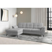 ECKSOFA ZORA E Grau Flachgewebe  - Schwarz/Grau, MODERN, Textil/Metall (164/262cm) - Sit & More