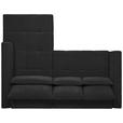 ECKSOFA  in Chenille Schwarz  279/222 cm  - Schwarz, KONVENTIONELL, Kunststoff/Textil (279/222cm) - Hom`in