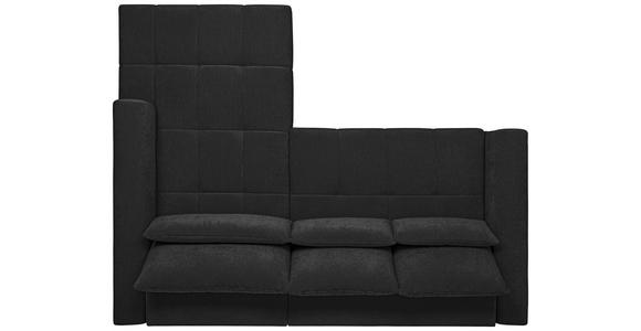 ECKSOFA  in Chenille Schwarz  279/222 cm  - Schwarz, KONVENTIONELL, Kunststoff/Textil (279/222cm) - Hom`in
