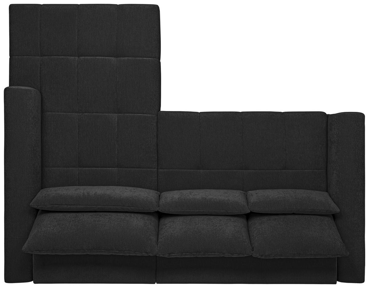 HÖRNSOFFA i chenille svart  - svart, Klassisk, textil/plast (279/222cm) - MID.YOU