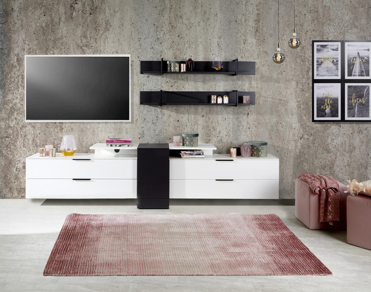 TV-BORD i {item.attr('143-279'), [ ]}{item.attr('B-DIMENSION'),[]} - vit/grafitfärgad, Modern, trämaterial (160/76/51cm)