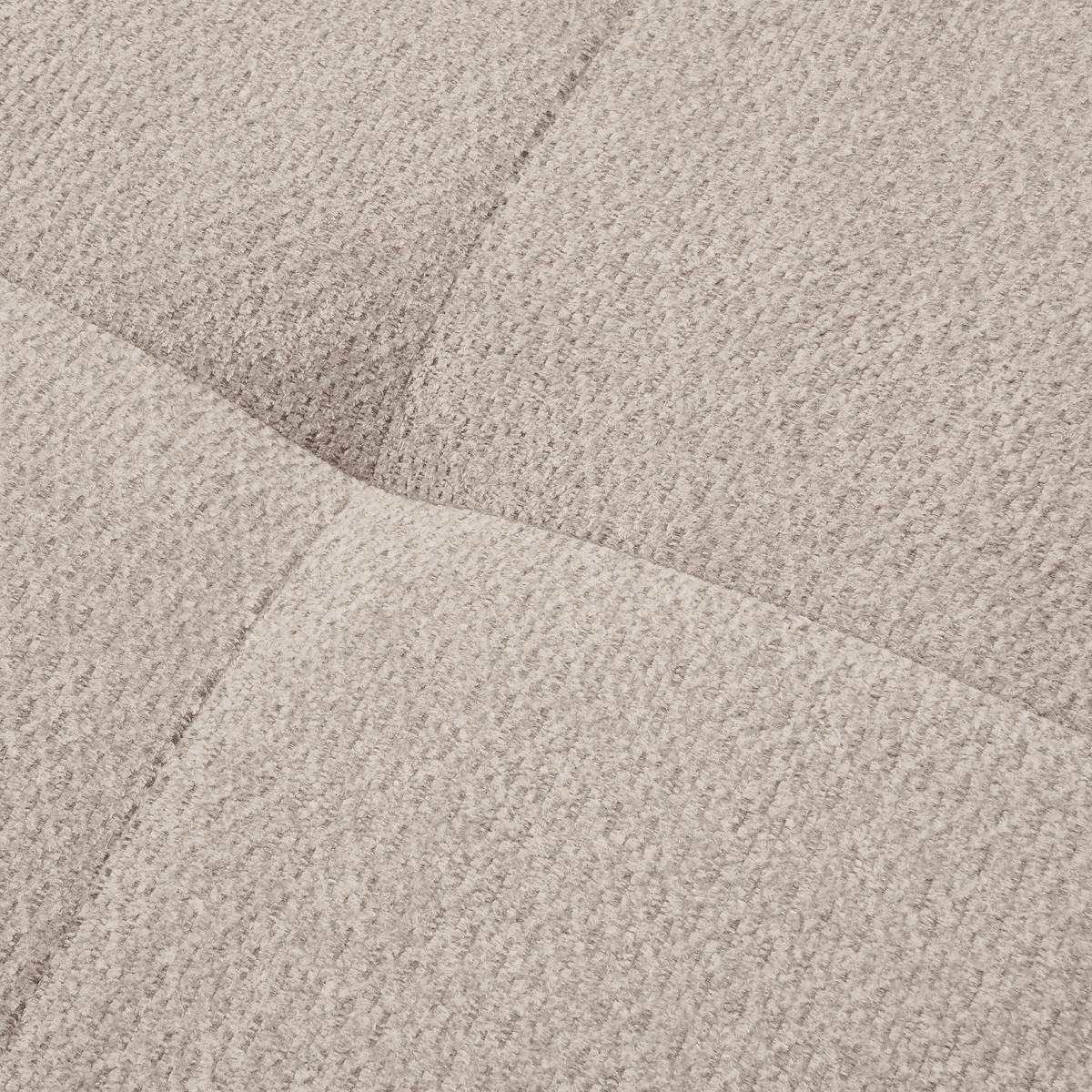 ECKSOFA Greige Chenille  - Greige/Schwarz, MODERN, Textil/Metall (182/290cm) - Hom`in