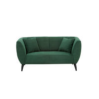 2-SITZER-SOFA in Cord Grün  - Schwarz/Grün, Modern, Holz/Textil (172/83/88cm) - MID.YOU