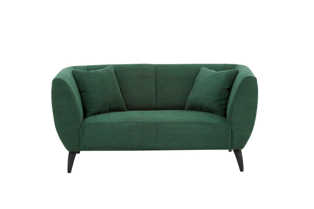 2-SITZER-SOFA in Cord Grün  - Schwarz/Grün, Modern, Holz/Textil (172/83/88cm) - MID.YOU