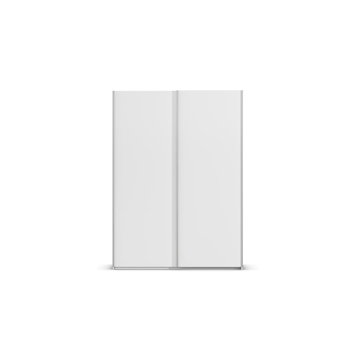SCHWEBETÜRENSCHRANK 162/223/69 cm 2 Tür(en)-türig Weiß, Alufarben  - Alufarben/Weiß, Basics, Holzwerkstoff/Metall (162/223/69cm) - Rauch Möbel