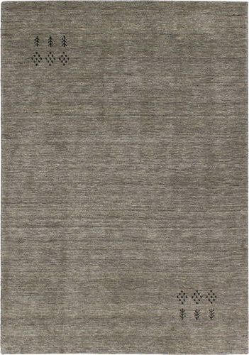 WOLLTEPPICH 70/140 cm Katalog 01/2021 Indien Grau, Hellgrau, Dunkelgrau, Salbeigrün  - Dunkelgrau/Salbeigrün, Basics, Textil (70/140cm) - Cazaris