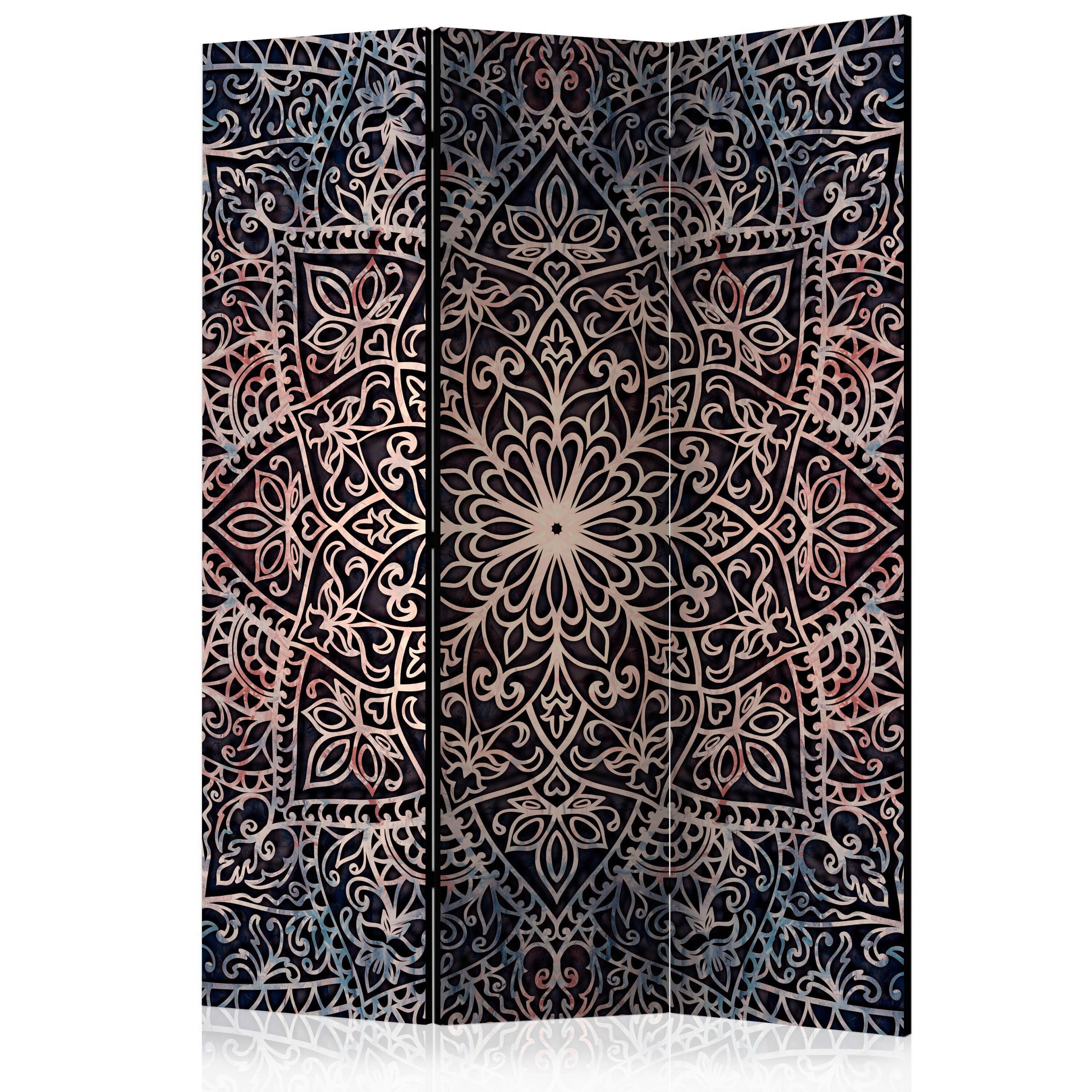 SKÄRMVÄGG  i trä, textil  multicolor, svart  - multicolor/svart, Basics, trä/textil (135/172/3cm) - artgeist