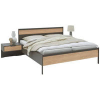 BETTANLAGE - Schieferfarben/Eichefarben, KONVENTIONELL, Holz (180/200cm) - Dieter Knoll