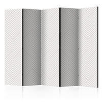SKÄRMVÄGG  i trä, plast, textil  gråvit  - gråvit, Basics, trä/textil (225/172/3cm) - artgeist