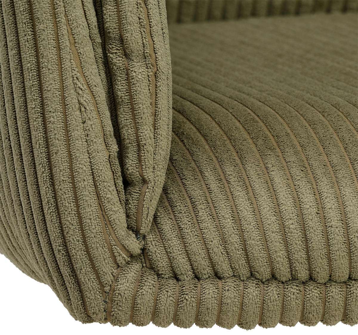 ARMLEHNSTUHL  in Eisen Cord  - Schwarz/Olivgrün, MODERN, Textil/Metall (65/90/62cm) - MID.YOU