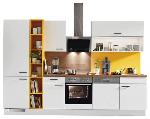 KUCHYNSKÁ LINKA SILVIO 320 - žltá/biela, Design, kompozitné drevo (320cm) - Celina