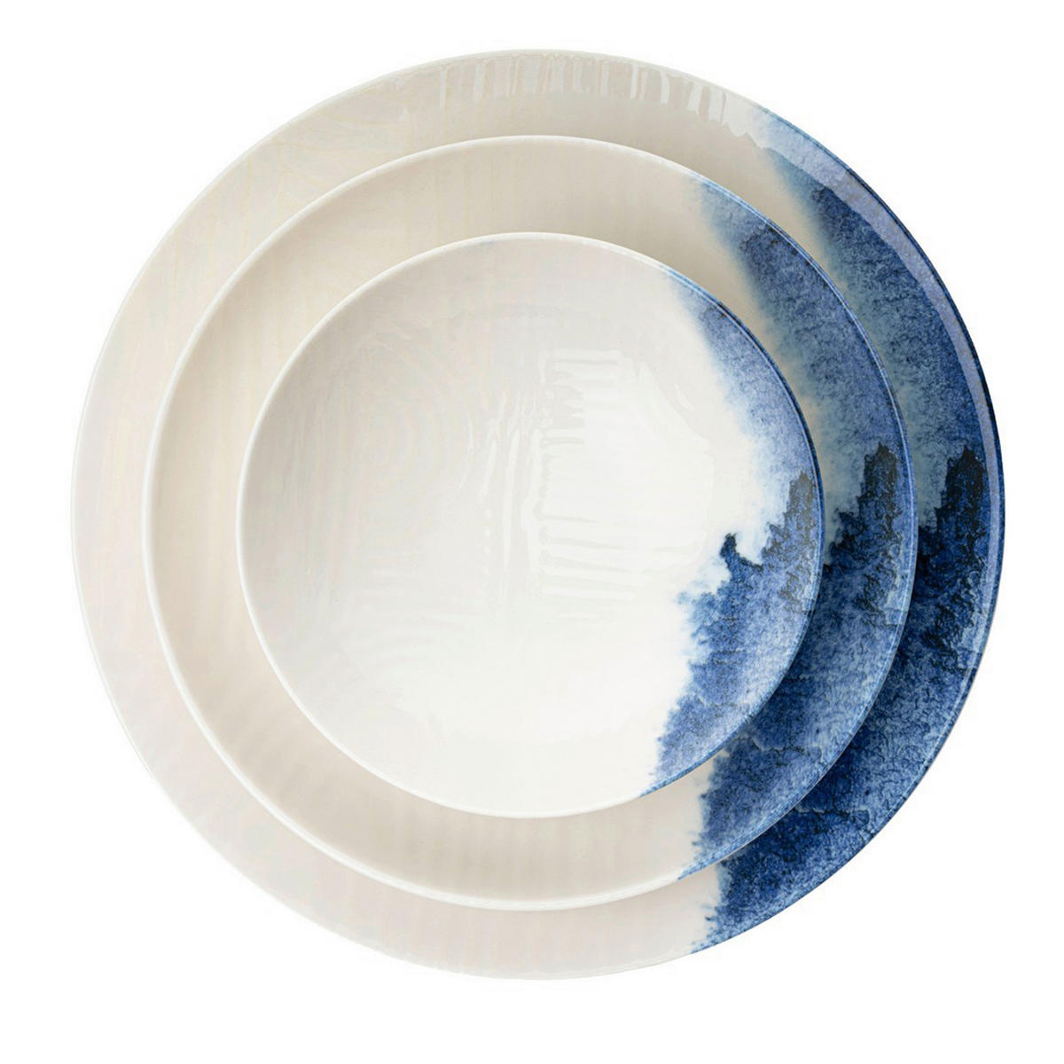 KOMBISERVICE 24-teilig  - Blau/Weiß, Basics, Keramik (25cm) - P & B