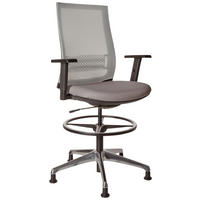 SNURRSTOL  i nätklädsel, flatväv grå  - grå, Basics, metall/textil (66/130/56cm) - MID.YOU