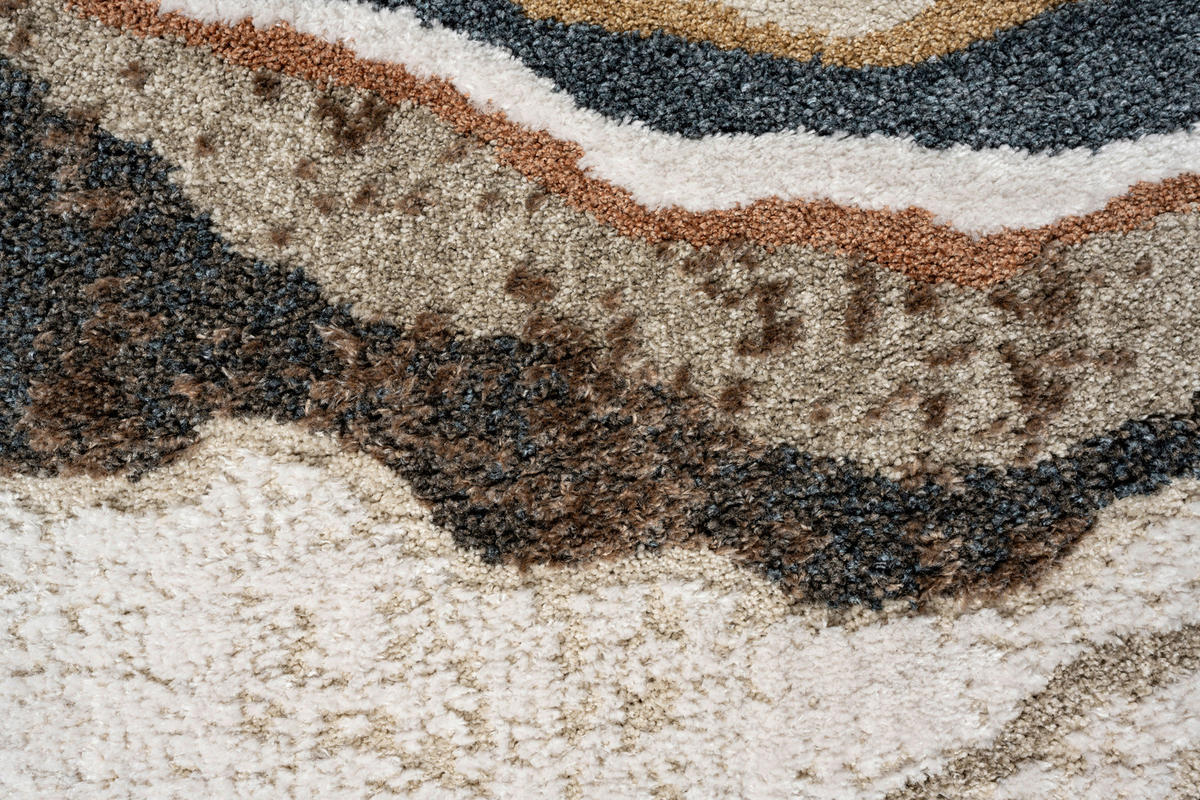 WEBTEPPICH  Wohnzimmer 200/290 cm Linea Braun, Creme, Rostfarben  - Rostfarben/Creme, Basics, Kunststoff/Textil (200/290cm) - Novel